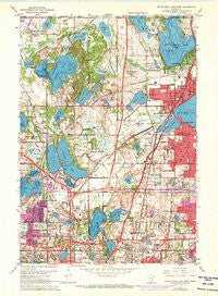 White Bear Lake West Minnesota Historical topographic map, 1:24000 scale, 7.5 X 7.5 Minute, Year 1967