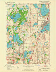 White Bear Lake West Minnesota Historical topographic map, 1:24000 scale, 7.5 X 7.5 Minute, Year 1952