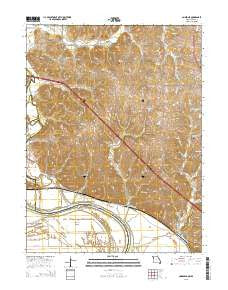 Amazonia Missouri Current topographic map, 1:24000 scale, 7.5 X 7.5 Minute, Year 2015