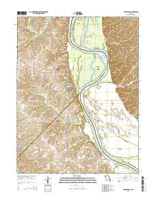 Arrow Rock Missouri Current topographic map, 1:24000 scale, 7.5 X 7.5 Minute, Year 2014