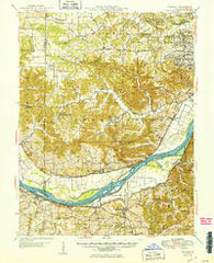 Augusta Missouri Historical topographic map, 1:62500 scale, 15 X 15 Minute, Year 1949