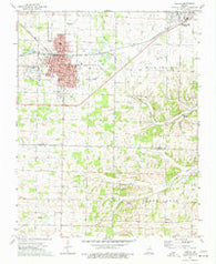 Aurora Missouri Historical topographic map, 1:24000 scale, 7.5 X 7.5 Minute, Year 1974