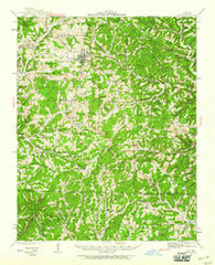 Ava Missouri Historical topographic map, 1:62500 scale, 15 X 15 Minute, Year 1942