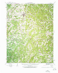 Ava Missouri Historical topographic map, 1:62500 scale, 15 X 15 Minute, Year 1942