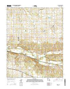 Avilla Missouri Current topographic map, 1:24000 scale, 7.5 X 7.5 Minute, Year 2015