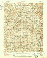 Bado Missouri Historical topographic map, 1:62500 scale, 15 X 15 Minute, Year 1943