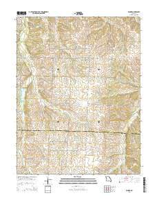 Bahner Missouri Current topographic map, 1:24000 scale, 7.5 X 7.5 Minute, Year 2014