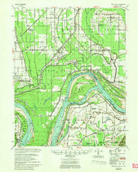 Bayouville Missouri Historical topographic map, 1:62500 scale, 15 X 15 Minute, Year 1955