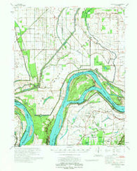 Bayouville Missouri Historical topographic map, 1:62500 scale, 15 X 15 Minute, Year 1972