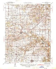 Bellflower Missouri Historical topographic map, 1:62500 scale, 15 X 15 Minute, Year 1945