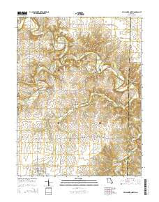Bellflower North Missouri Current topographic map, 1:24000 scale, 7.5 X 7.5 Minute, Year 2014
