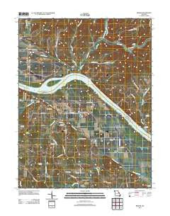 Berger Missouri Historical topographic map, 1:24000 scale, 7.5 X 7.5 Minute, Year 2012