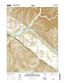 Berger Missouri Current topographic map, 1:24000 scale, 7.5 X 7.5 Minute, Year 2015