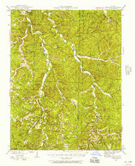 Berryman Missouri Historical topographic map, 1:62500 scale, 15 X 15 Minute, Year 1943