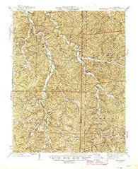 Berryman Missouri Historical topographic map, 1:62500 scale, 15 X 15 Minute, Year 1945