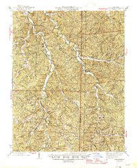 Berryman Missouri Historical topographic map, 1:62500 scale, 15 X 15 Minute, Year 1945
