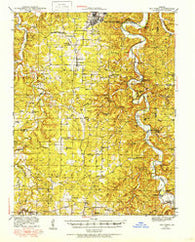 Big Piney Missouri Historical topographic map, 1:62500 scale, 15 X 15 Minute, Year 1941