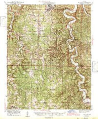 Big Piney Missouri Historical topographic map, 1:62500 scale, 15 X 15 Minute, Year 1943