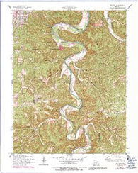 Big Piney Missouri Historical topographic map, 1:24000 scale, 7.5 X 7.5 Minute, Year 1954