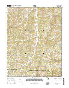 Big Bend Missouri Current topographic map, 1:24000 scale, 7.5 X 7.5 Minute, Year 2015