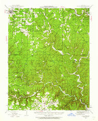 Birch Tree Missouri Historical topographic map, 1:62500 scale, 15 X 15 Minute, Year 1944