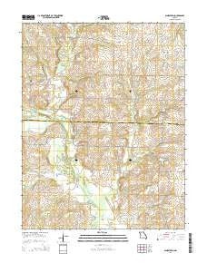 Blairstown Missouri Current topographic map, 1:24000 scale, 7.5 X 7.5 Minute, Year 2014