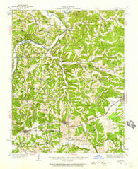 Bland Missouri Historical topographic map, 1:62500 scale, 15 X 15 Minute, Year 1934