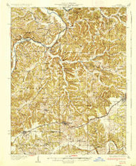 Bland Missouri Historical topographic map, 1:62500 scale, 15 X 15 Minute, Year 1937