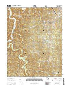 Bloodland Missouri Current topographic map, 1:24000 scale, 7.5 X 7.5 Minute, Year 2015