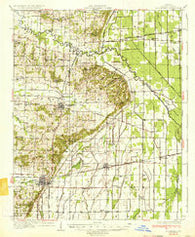 Bloomfield Missouri Historical topographic map, 1:62500 scale, 15 X 15 Minute, Year 1934