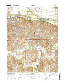 Boonville Missouri Current topographic map, 1:24000 scale, 7.5 X 7.5 Minute, Year 2015