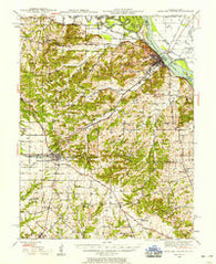 Bowling Green Missouri Historical topographic map, 1:62500 scale, 15 X 15 Minute, Year 1937