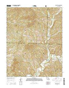Bradleyville Missouri Current topographic map, 1:24000 scale, 7.5 X 7.5 Minute, Year 2015