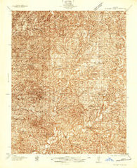 Bradleyville Missouri Historical topographic map, 1:48000 scale, 15 X 15 Minute, Year 1937