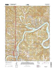 Branson Missouri Current topographic map, 1:24000 scale, 7.5 X 7.5 Minute, Year 2015
