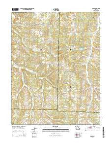 Brays Missouri Current topographic map, 1:24000 scale, 7.5 X 7.5 Minute, Year 2015