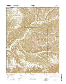 Bruner Missouri Current topographic map, 1:24000 scale, 7.5 X 7.5 Minute, Year 2015