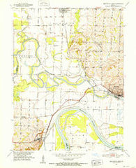Brunswick West Missouri Historical topographic map, 1:24000 scale, 7.5 X 7.5 Minute, Year 1951