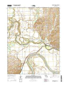 Brunswick West Missouri Current topographic map, 1:24000 scale, 7.5 X 7.5 Minute, Year 2015