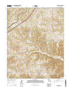 Brush Creek Missouri Current topographic map, 1:24000 scale, 7.5 X 7.5 Minute, Year 2015