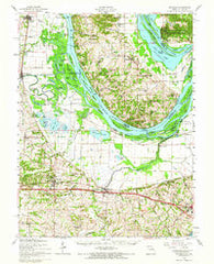 Brussels Illinois Historical topographic map, 1:62500 scale, 15 X 15 Minute, Year 1954
