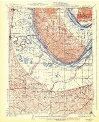 Brussels Illinois Historical topographic map, 1:62500 scale, 15 X 15 Minute, Year 1943