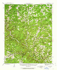 Buckhart Missouri Historical topographic map, 1:62500 scale, 15 X 15 Minute, Year 1943