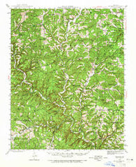 Buckhart Missouri Historical topographic map, 1:62500 scale, 15 X 15 Minute, Year 1943