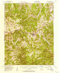Cabool Missouri Historical topographic map, 1:62500 scale, 15 X 15 Minute, Year 1951