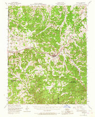 Cabool Missouri Historical topographic map, 1:62500 scale, 15 X 15 Minute, Year 1951