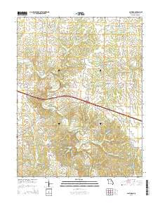 Calwood Missouri Current topographic map, 1:24000 scale, 7.5 X 7.5 Minute, Year 2015