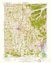 Cape Girardeau Missouri Historical topographic map, 1:62500 scale, 15 X 15 Minute, Year 1922