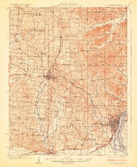 Cape Girardeau Missouri Historical topographic map, 1:62500 scale, 15 X 15 Minute, Year 1924