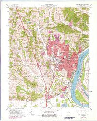 Cape Girardeau Missouri Historical topographic map, 1:24000 scale, 7.5 X 7.5 Minute, Year 1967